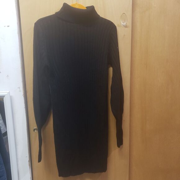 Brave Soul Turtleneck Sweater dress in black Size Med Excellent Condition HHH - Picture 2 of 4